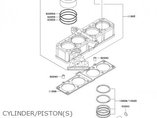 CYLINDER/PISTON(S) - ZG1200B17 VOYAGER XII 2003 USA CALIFORNIA CANADA