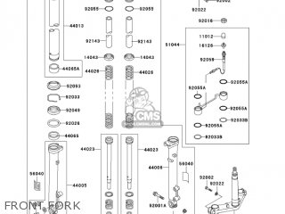 FRONT FORK - ZG1200B17 VOYAGER XII 2003 USA CALIFORNIA CANADA