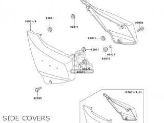 SIDE COVERS - ZG1200B17 VOYAGER XII 2003 USA CALIFORNIA CANADA