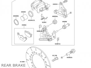 REAR BRAKE - ZG1200B17 VOYAGER XII 2003 USA CALIFORNIA CANADA