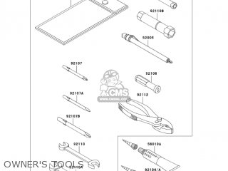 OWNER'S TOOLS - ZG1200B17 VOYAGER XII 2003 USA CALIFORNIA CANADA