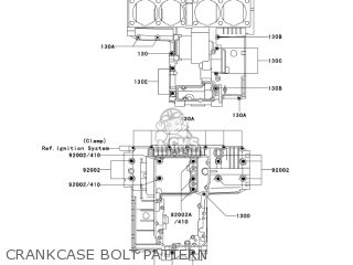 CRANKCASE BOLT PATTERN - ZG1200B17 VOYAGER XII 2003 USA CALIFORNIA CANADA