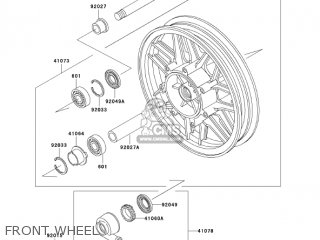 FRONT WHEEL - ZG1200B17 VOYAGER XII 2003 USA CALIFORNIA CANADA