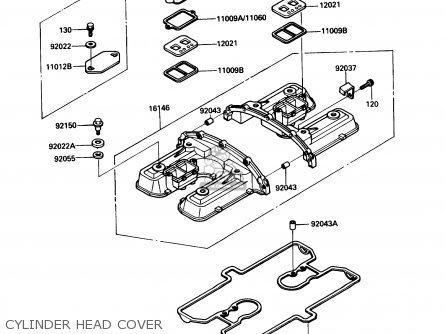 CYLINDER HEAD COVER - ZG1200B2 VOYAGER XII 1988 USA CALIFORNIA CANADA