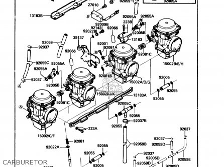 CARBURETOR - ZG1200B2 VOYAGER XII 1988 USA CALIFORNIA CANADA