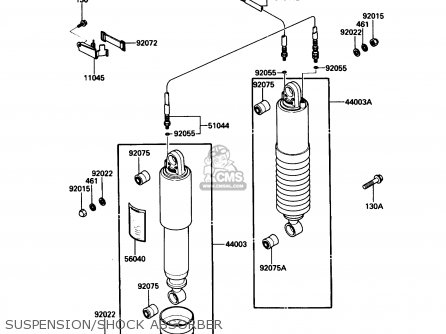 SUSPENSION/SHOCK ABSORBER - ZG1200B2 VOYAGER XII 1988 USA CALIFORNIA CANADA