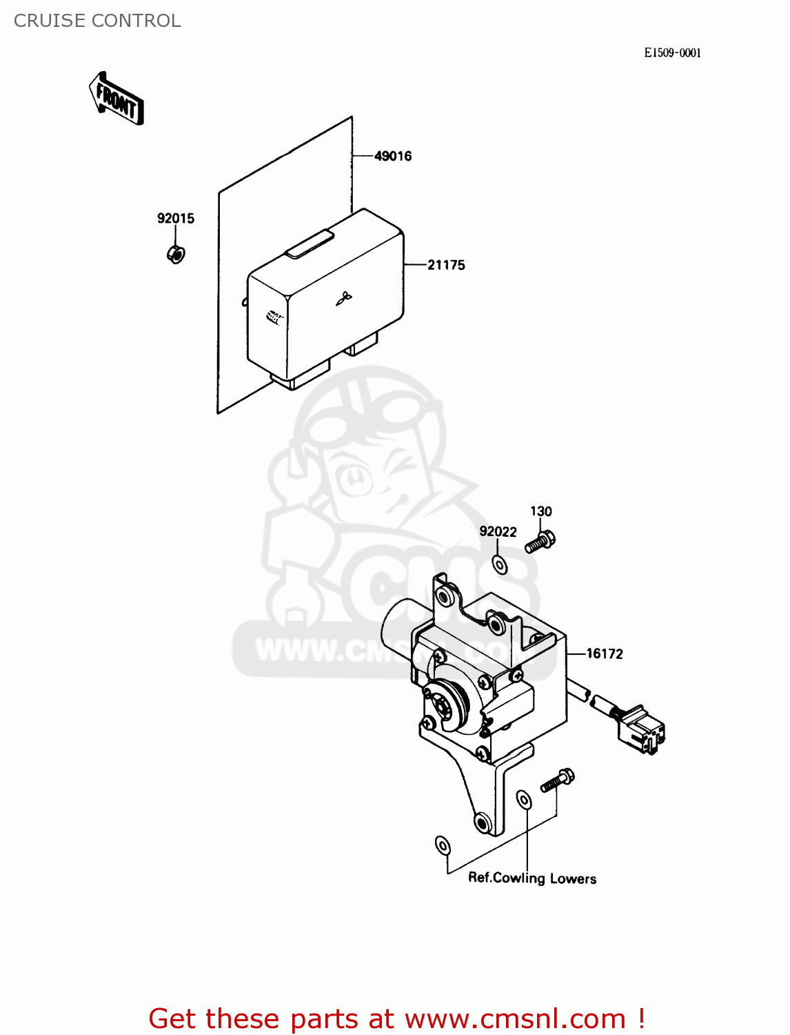 CRUISE CONTROL ZG1200B3 VOYAGER XII 1989 USA CALIFORNIA CANADA