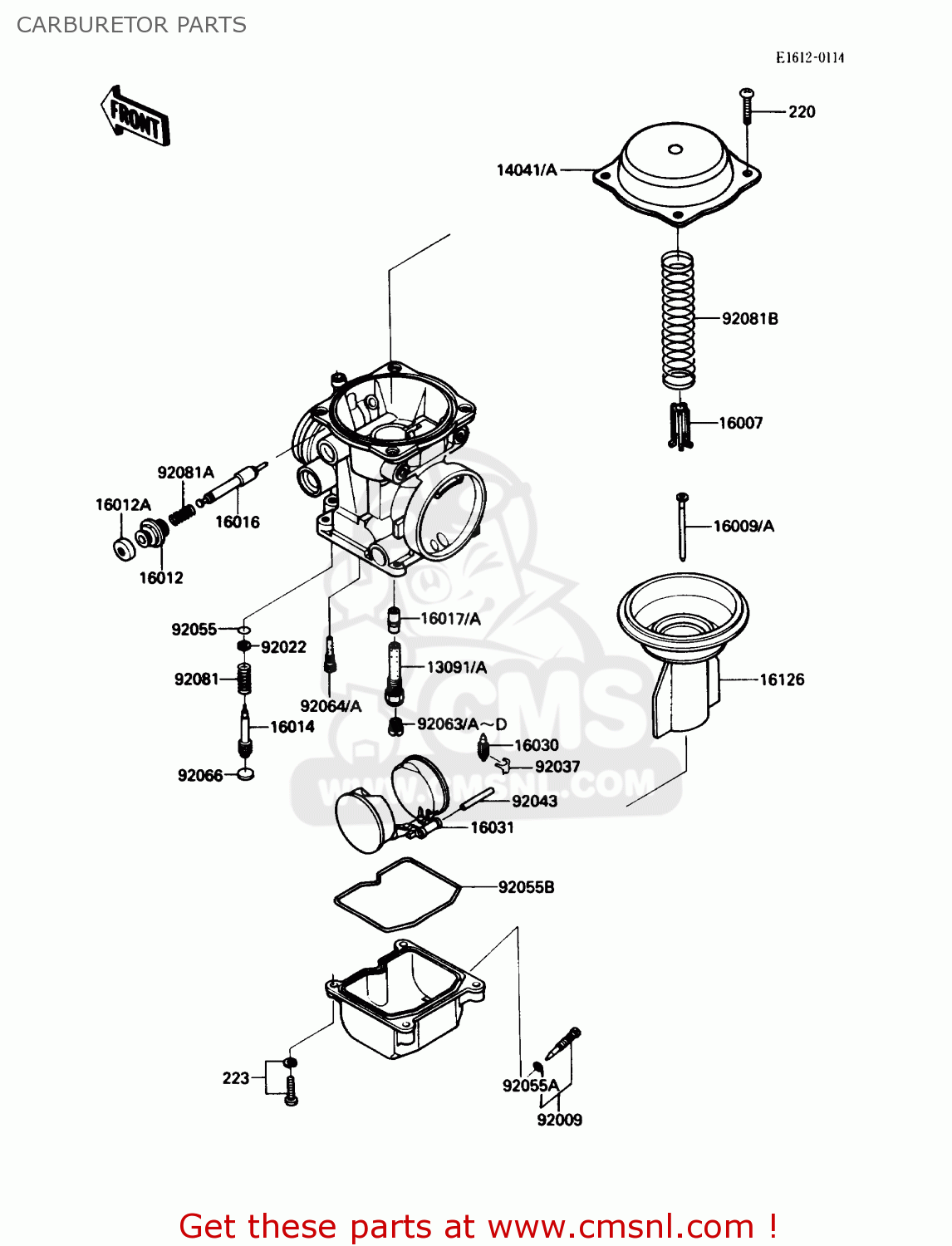 CARBURETOR PARTS ZG1200B3 VOYAGER XII 1989 USA CALIFORNIA CANADA