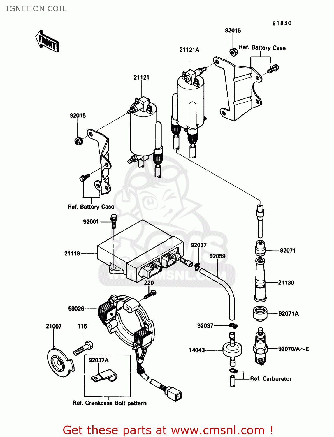 IGNITION COIL ZG1200B3 VOYAGER XII 1989 USA CALIFORNIA CANADA