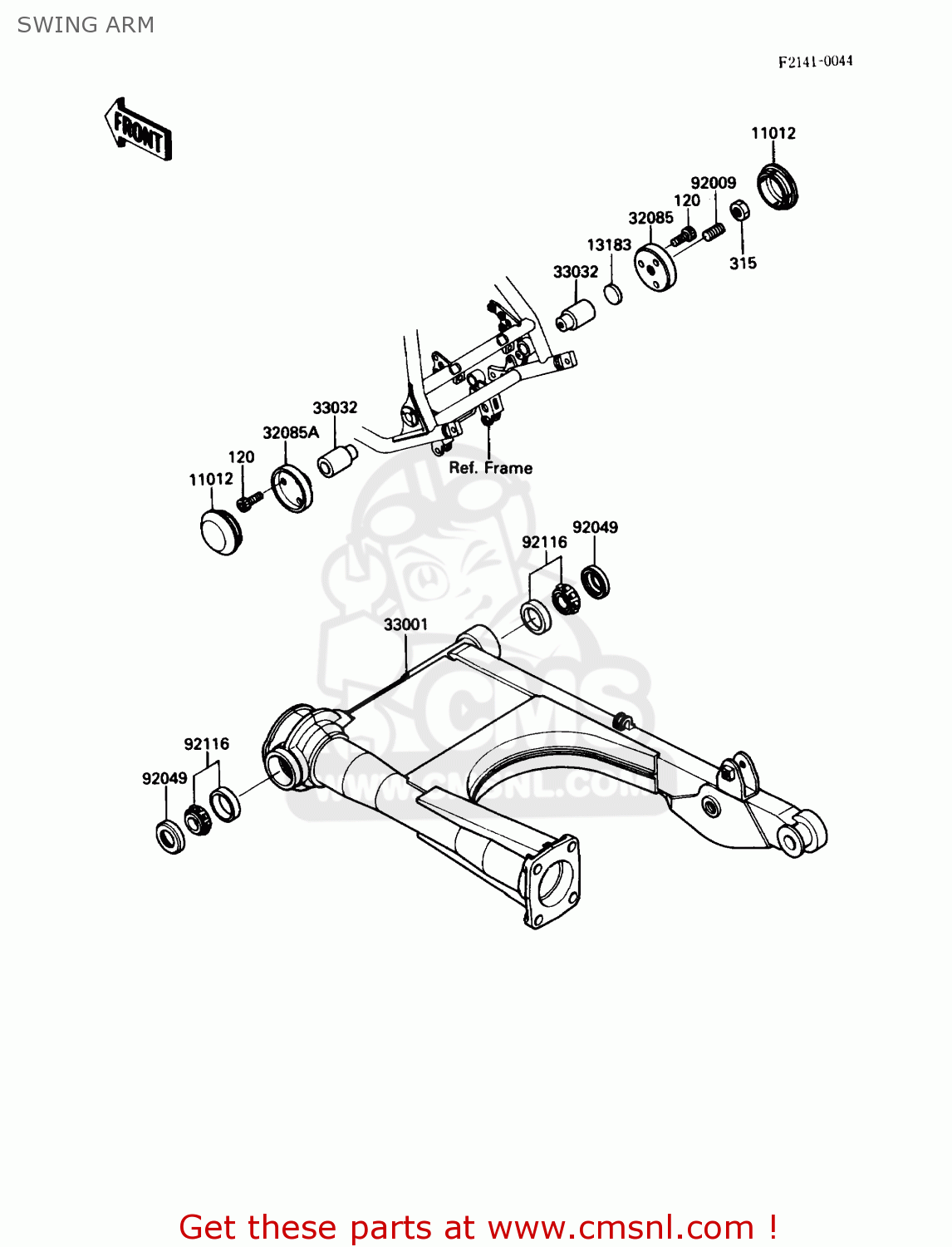 SWING ARM ZG1200B3 VOYAGER XII 1989 USA CALIFORNIA CANADA