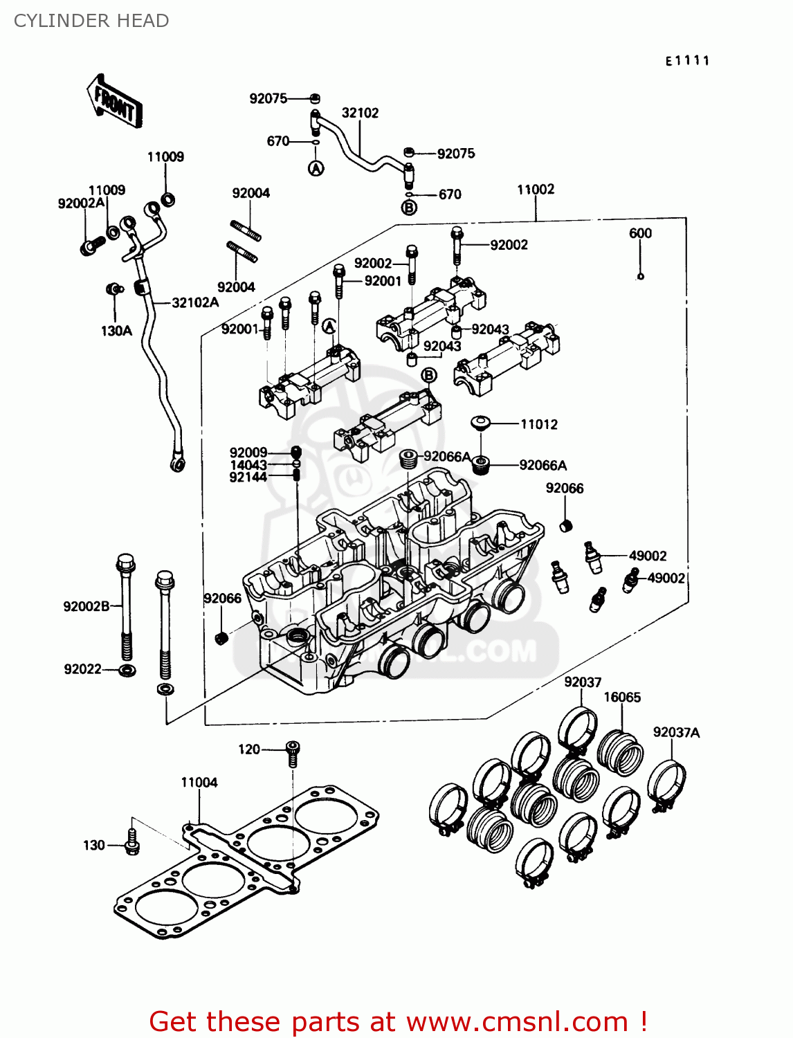 CYLINDER HEAD ZG1200B4 VOYAGER XII 1990 USA CALIFORNIA CANADA