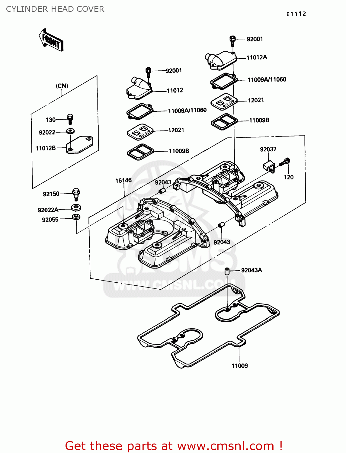 CYLINDER HEAD COVER ZG1200B4 VOYAGER XII 1990 USA CALIFORNIA CANADA