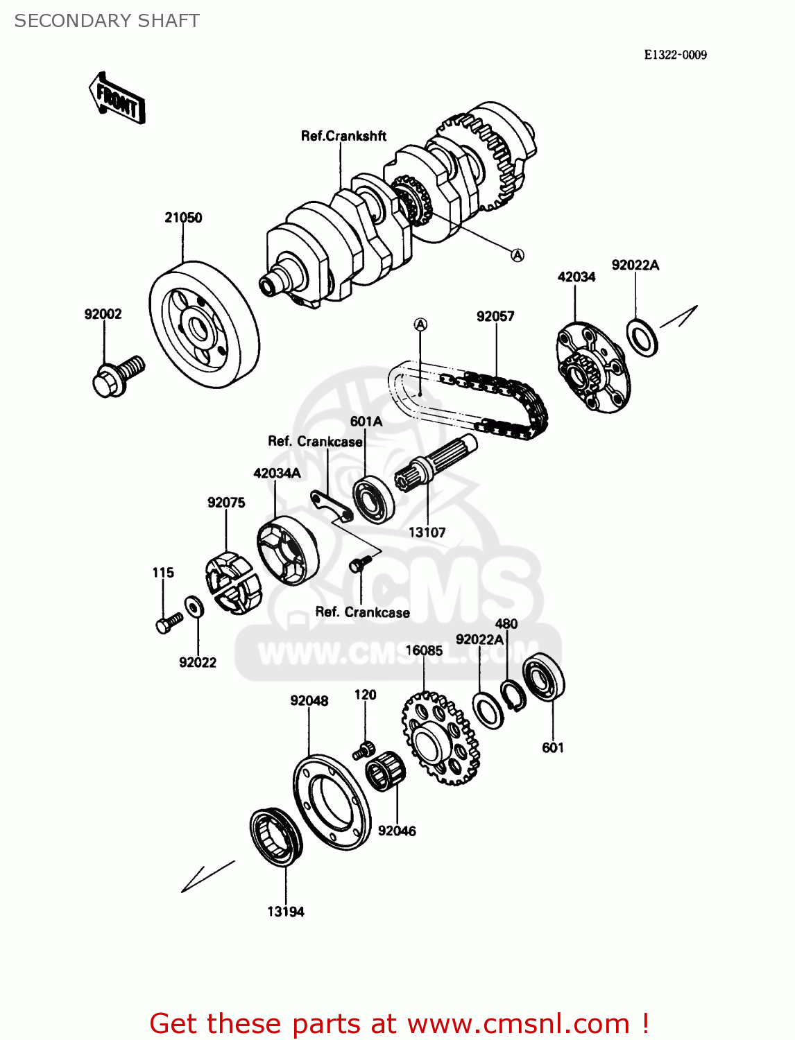 SECONDARY SHAFT ZG1200B4 VOYAGER XII 1990 USA CALIFORNIA CANADA