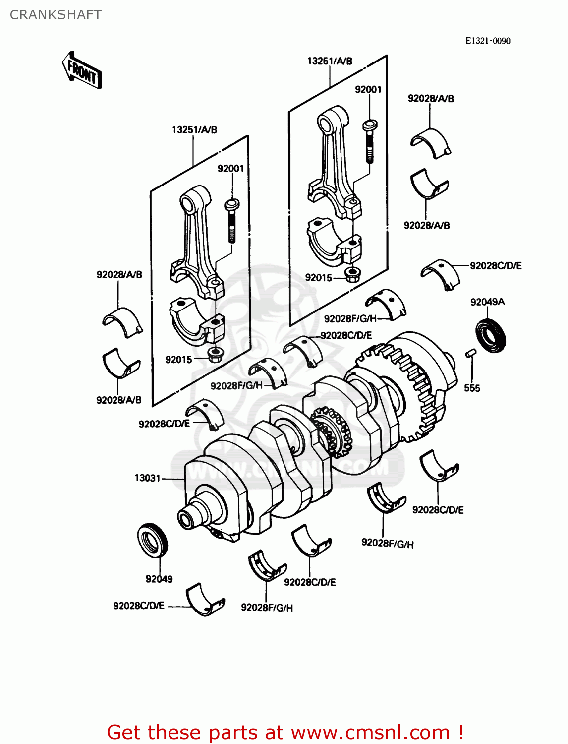 CRANKSHAFT ZG1200B5 VOYAGER XII 1991 USA CALIFORNIA CANADA