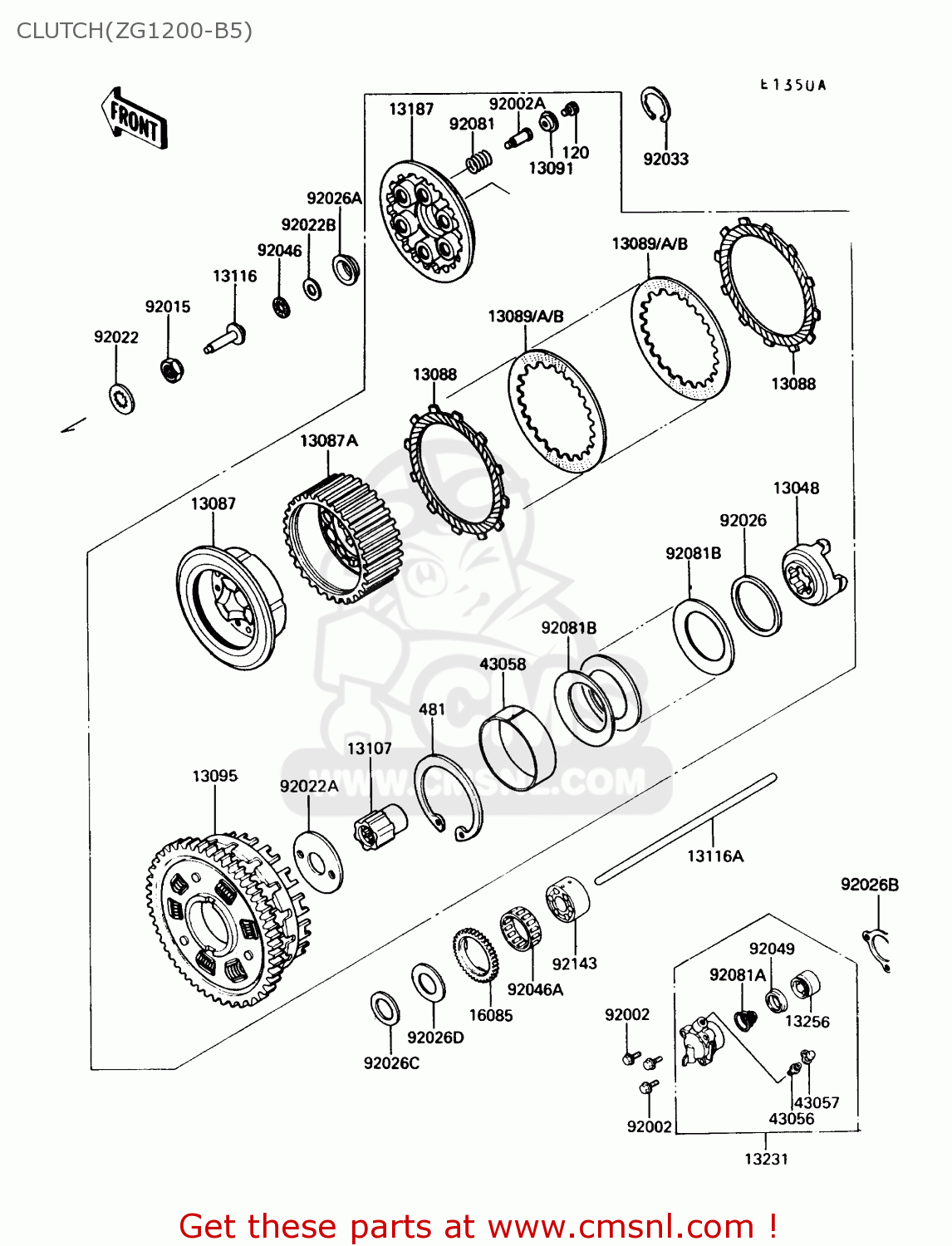 CLUTCH(ZG1200-B5) ZG1200B5 VOYAGER XII 1991 USA CALIFORNIA CANADA