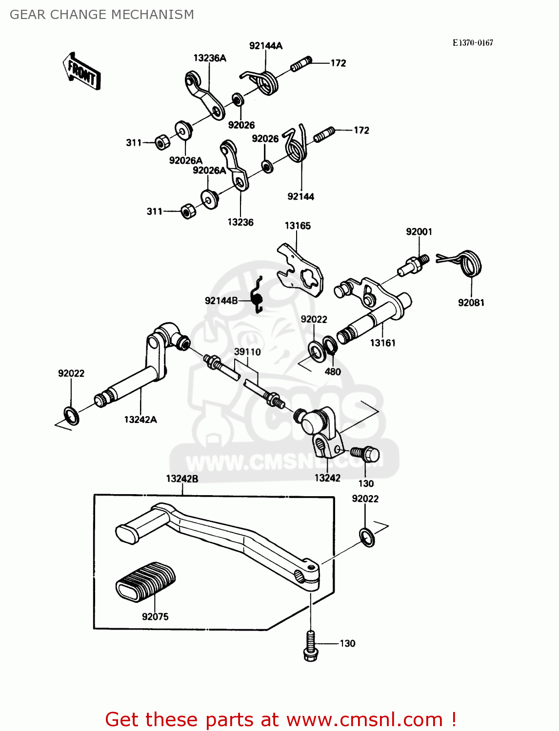 GEAR CHANGE MECHANISM ZG1200B5 VOYAGER XII 1991 USA CALIFORNIA CANADA
