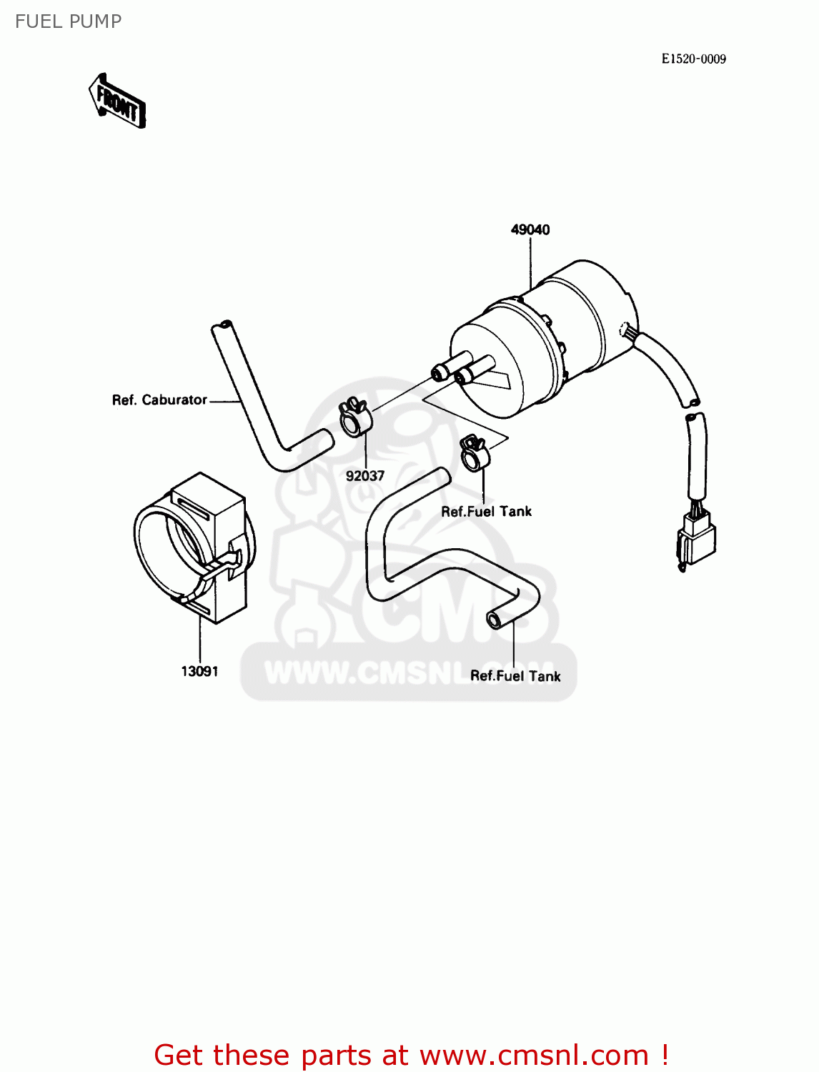 FUEL PUMP ZG1200B5 VOYAGER XII 1991 USA CALIFORNIA CANADA