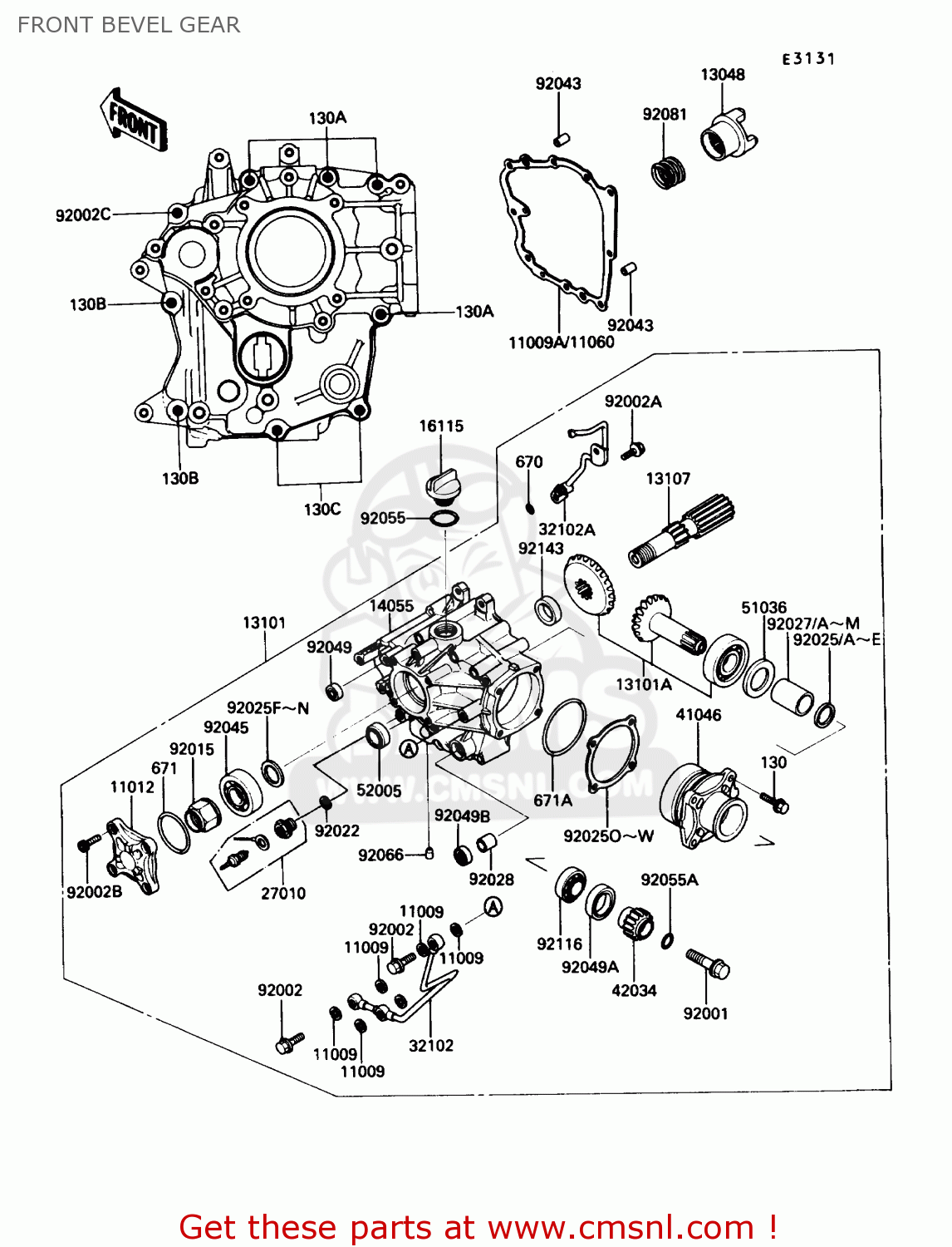 FRONT BEVEL GEAR ZG1200B5 VOYAGER XII 1991 USA CALIFORNIA CANADA