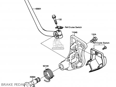 BRAKE PEDAL - ZG1200B5 VOYAGER XII 1991 USA CALIFORNIA CANADA
