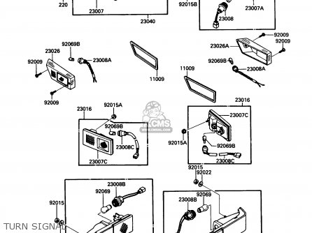 TURN SIGNAL - ZG1200B5 VOYAGER XII 1991 USA CALIFORNIA CANADA