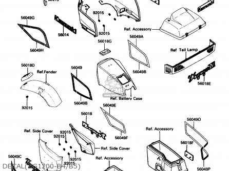 DECAL(ZG1200-B4/B5) - ZG1200B5 VOYAGER XII 1991 USA CALIFORNIA CANADA