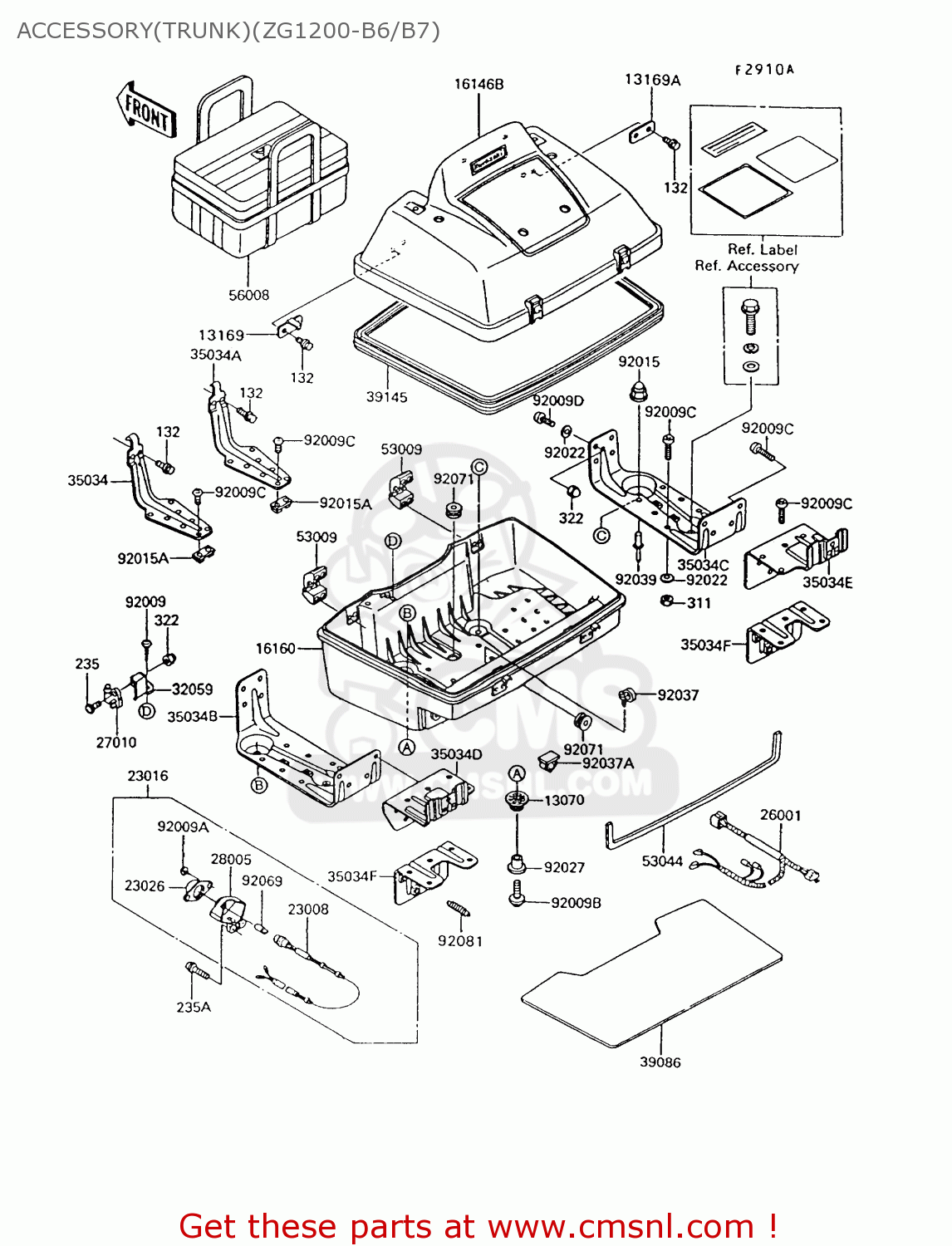 ACCESSORY(TRUNK)(ZG1200-B6/B7) ZG1200B6 VOYAGER XII 1992 USA CALIFORNIA CANADA