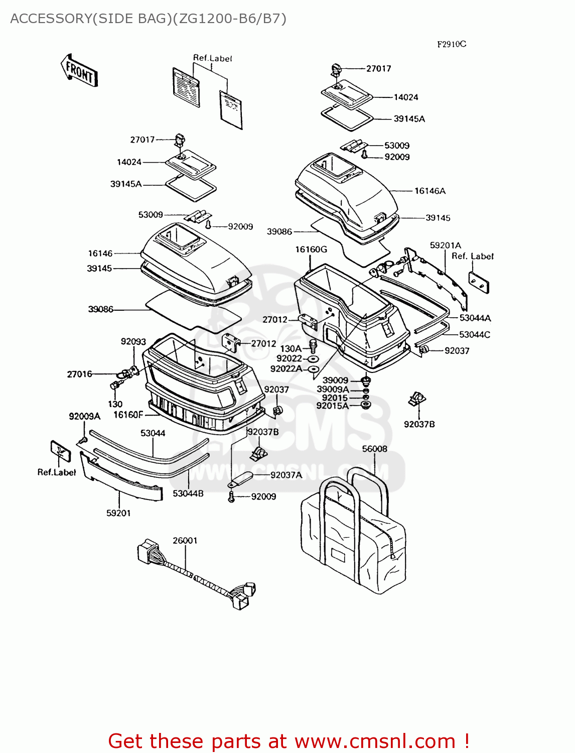 ACCESSORY(SIDE BAG)(ZG1200-B6/B7) ZG1200B6 VOYAGER XII 1992 USA CALIFORNIA CANADA