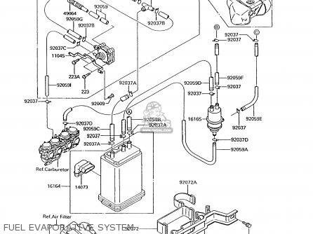 FUEL EVAPORATIVE SYSTEM - ZG1200B6 VOYAGER XII 1992 USA CALIFORNIA CANADA