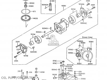 OIL PUMP/OIL FILTER - ZG1200B6 VOYAGER XII 1992 USA CALIFORNIA CANADA
