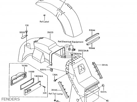 FENDERS - ZG1200B6 VOYAGER XII 1992 USA CALIFORNIA CANADA