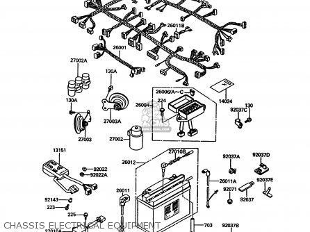 CHASSIS ELECTRICAL EQUIPMENT - ZG1200B6 VOYAGER XII 1992 USA CALIFORNIA CANADA