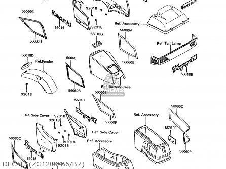 DECALS(ZG1200-B6/B7) - ZG1200B6 VOYAGER XII 1992 USA CALIFORNIA CANADA