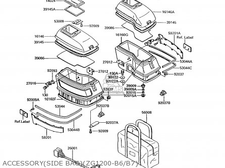 ACCESSORY(SIDE BAG)(ZG1200-B6/B7) - ZG1200B6 VOYAGER XII 1992 USA CALIFORNIA CANADA