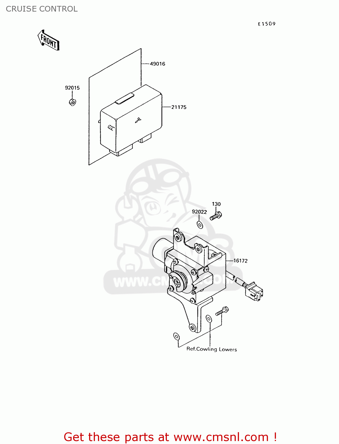 CRUISE CONTROL ZG1200B7 VOYAGER XII 1993 USA CALIFORNIA CANADA