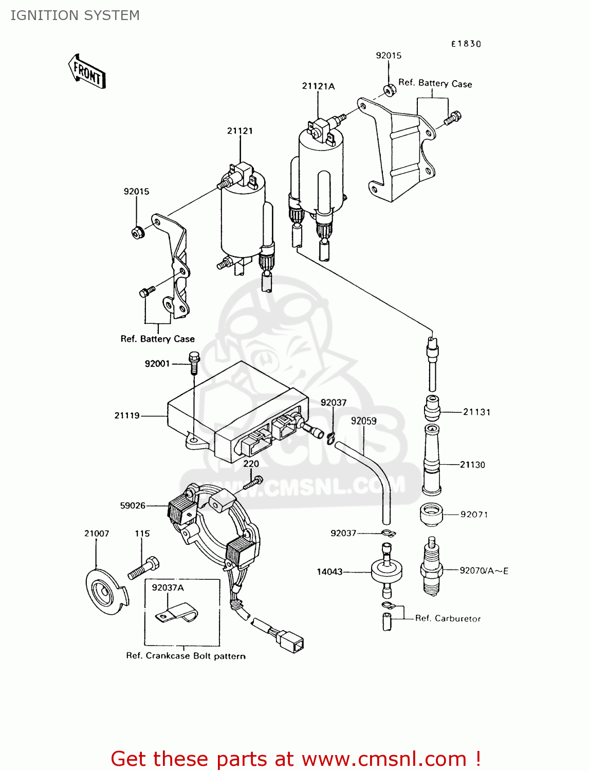IGNITION SYSTEM ZG1200B7 VOYAGER XII 1993 USA CALIFORNIA CANADA