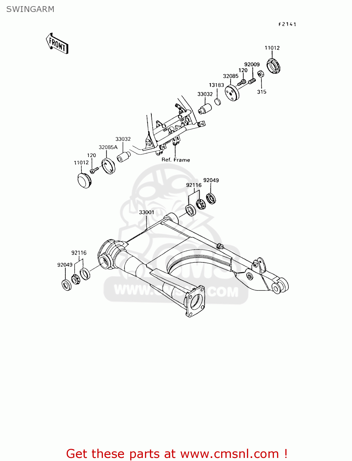 SWINGARM ZG1200B7 VOYAGER XII 1993 USA CALIFORNIA CANADA