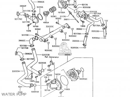 WATER PUMP - ZG1200B7 VOYAGER XII 1993 USA CALIFORNIA CANADA