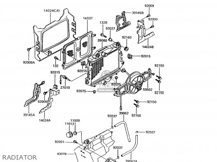 RADIATOR - ZG1200B7 VOYAGER XII 1993 USA CALIFORNIA CANADA