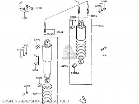 SUSPENSION/SHOCK ABSORBER - ZG1200B7 VOYAGER XII 1993 USA CALIFORNIA CANADA