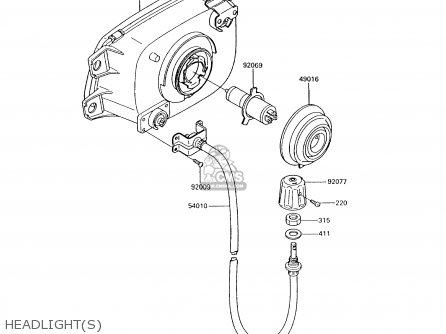 HEADLIGHT(S) - ZG1200B7 VOYAGER XII 1993 USA CALIFORNIA CANADA