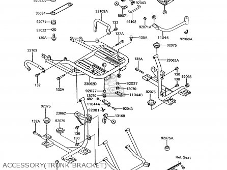 ACCESSORY(TRUNK BRACKET) - ZG1200B7 VOYAGER XII 1993 USA CALIFORNIA CANADA