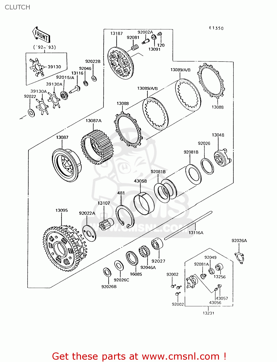 CLUTCH ZG1200B8 VOYAGER XII 1994 USA CALIFORNIA CANADA