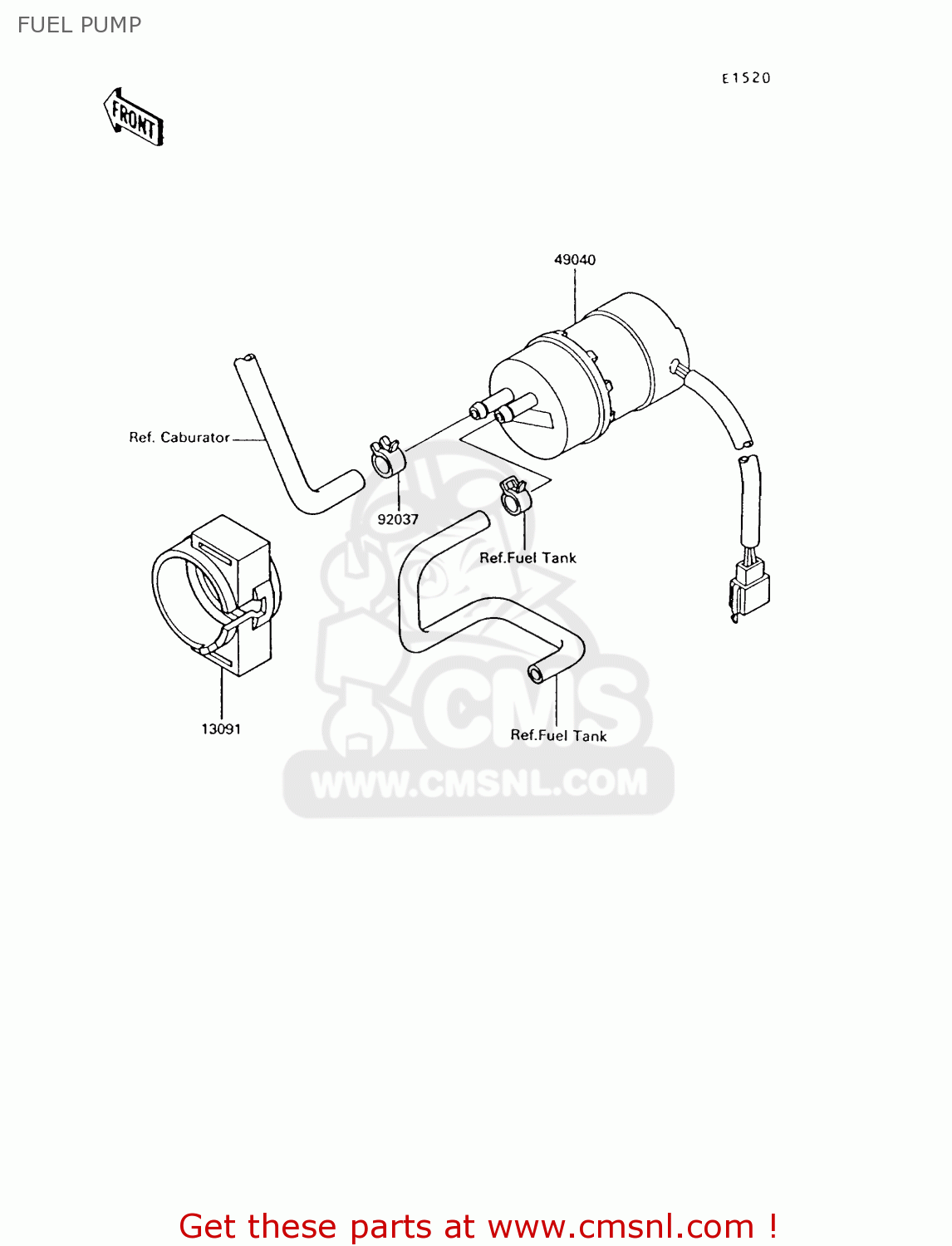 FUEL PUMP ZG1200B8 VOYAGER XII 1994 USA CALIFORNIA CANADA