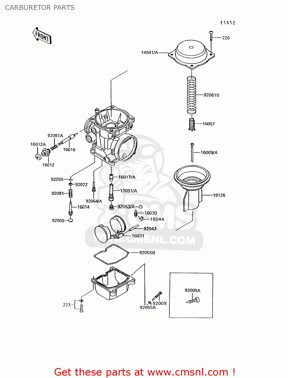 CARBURETOR PARTS ZG1200B8 VOYAGER XII 1994 USA CALIFORNIA CANADA