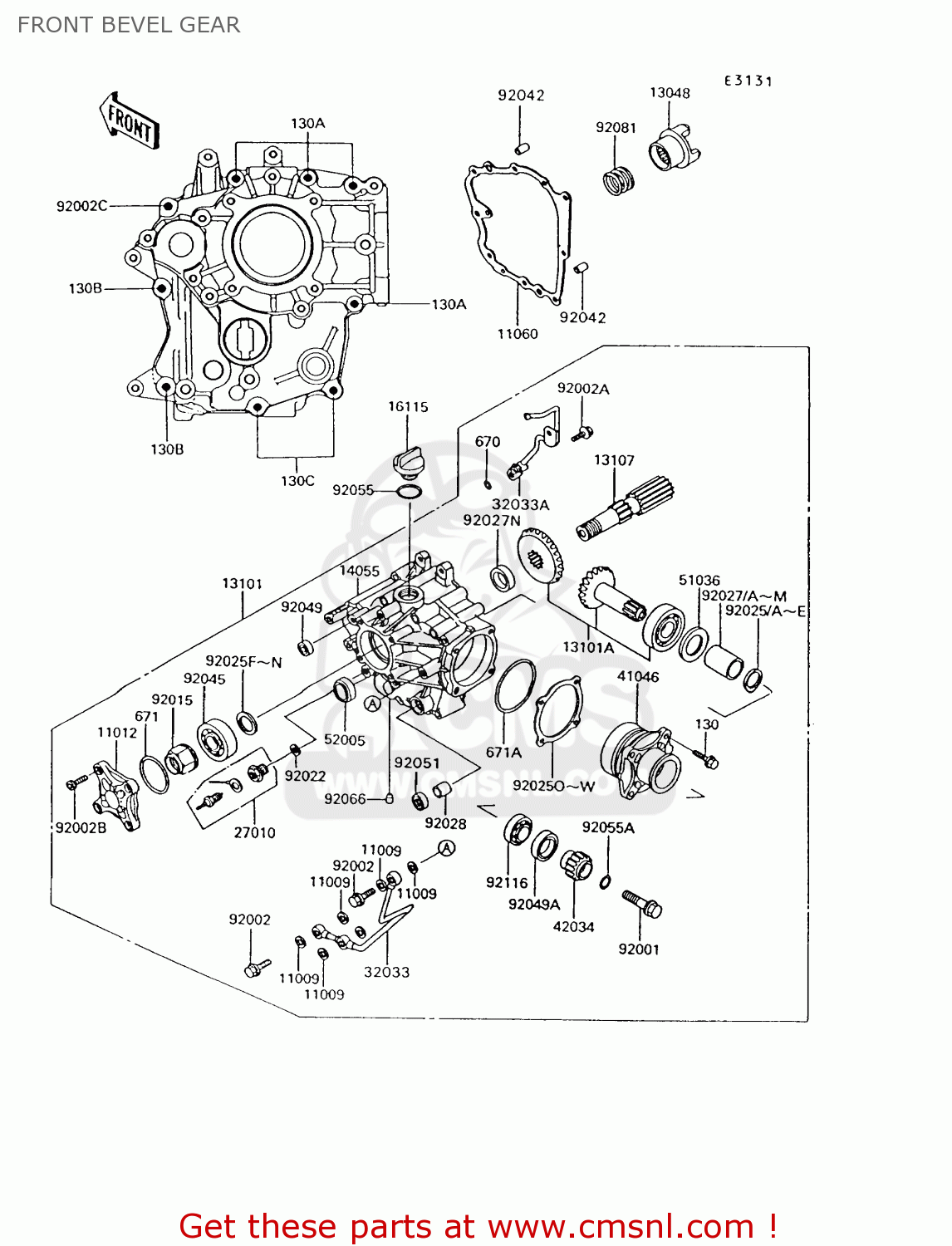 FRONT BEVEL GEAR ZG1200B8 VOYAGER XII 1994 USA CALIFORNIA CANADA