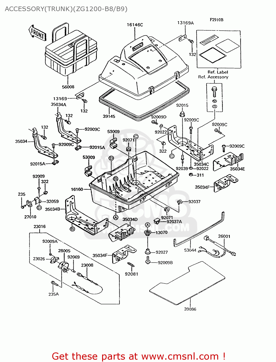 ACCESSORY(TRUNK)(ZG1200-B8/B9) ZG1200B8 VOYAGER XII 1994 USA CALIFORNIA CANADA