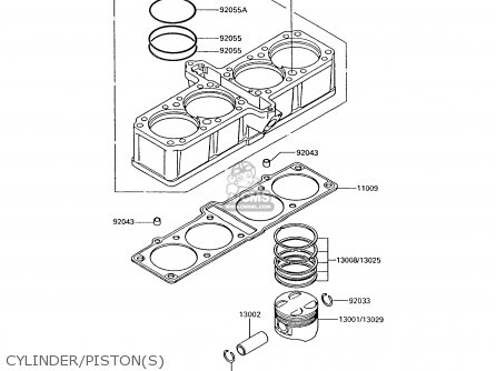 CYLINDER/PISTON(S) - ZG1200B8 VOYAGER XII 1994 USA CALIFORNIA CANADA