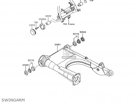 SWINGARM - ZG1200B8 VOYAGER XII 1994 USA CALIFORNIA CANADA