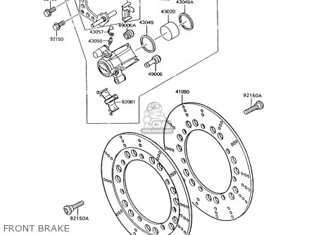 FRONT BRAKE - ZG1200B8 VOYAGER XII 1994 USA CALIFORNIA CANADA
