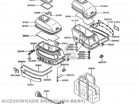 ACCESSORY(SIDE BAG)(ZG1200-B8/B9) - ZG1200B8 VOYAGER XII 1994 USA CALIFORNIA CANADA